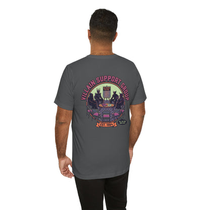 Villain Support Group T-Shirt — Funny Retro Supervillain Club Tee