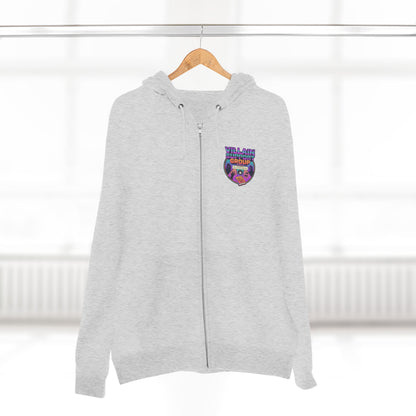 Villain Support Group Zip Hoodie — Retro Comic Supervillain Graphic