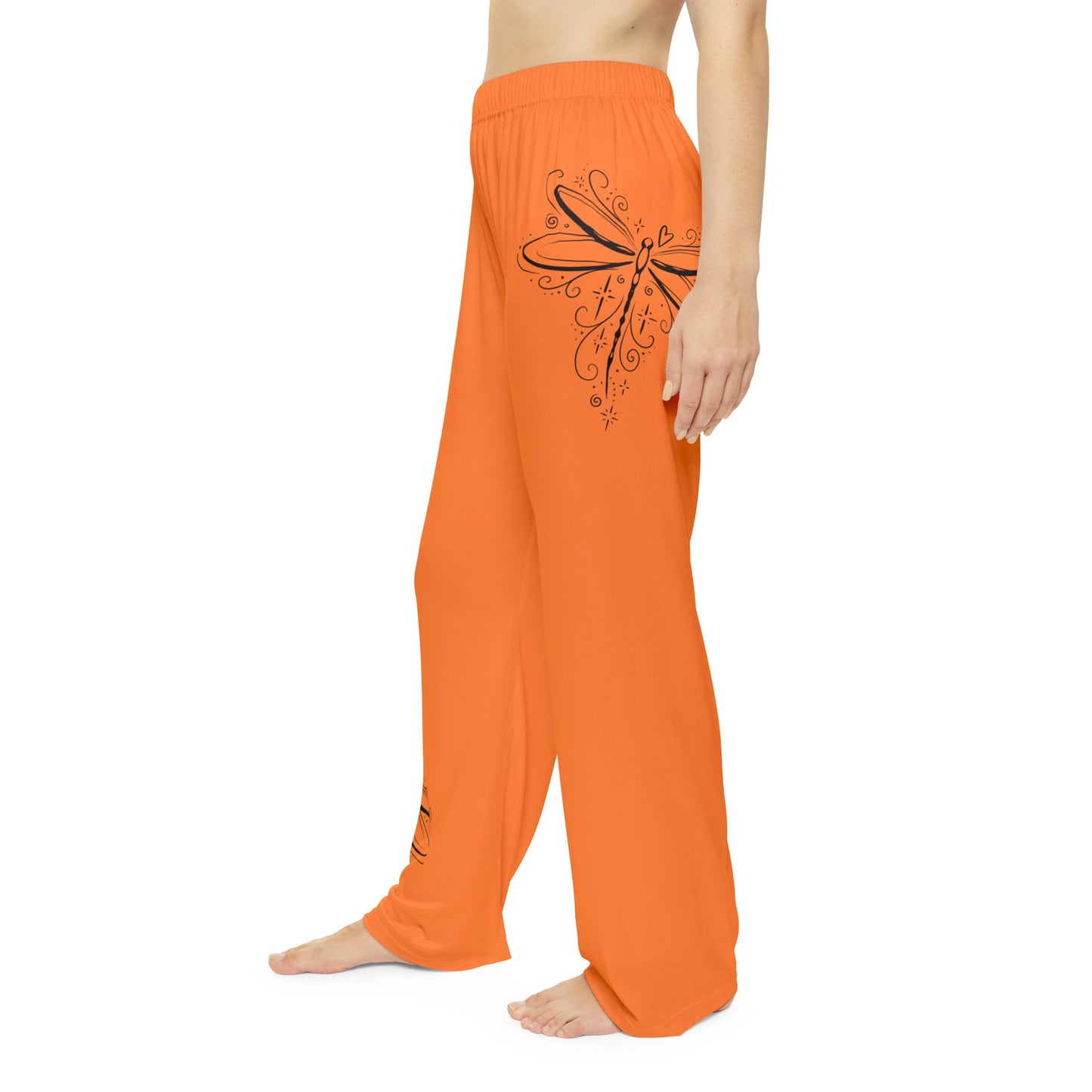Butterfly Women's Loungewear Pajama Bottoms - Orange Pop