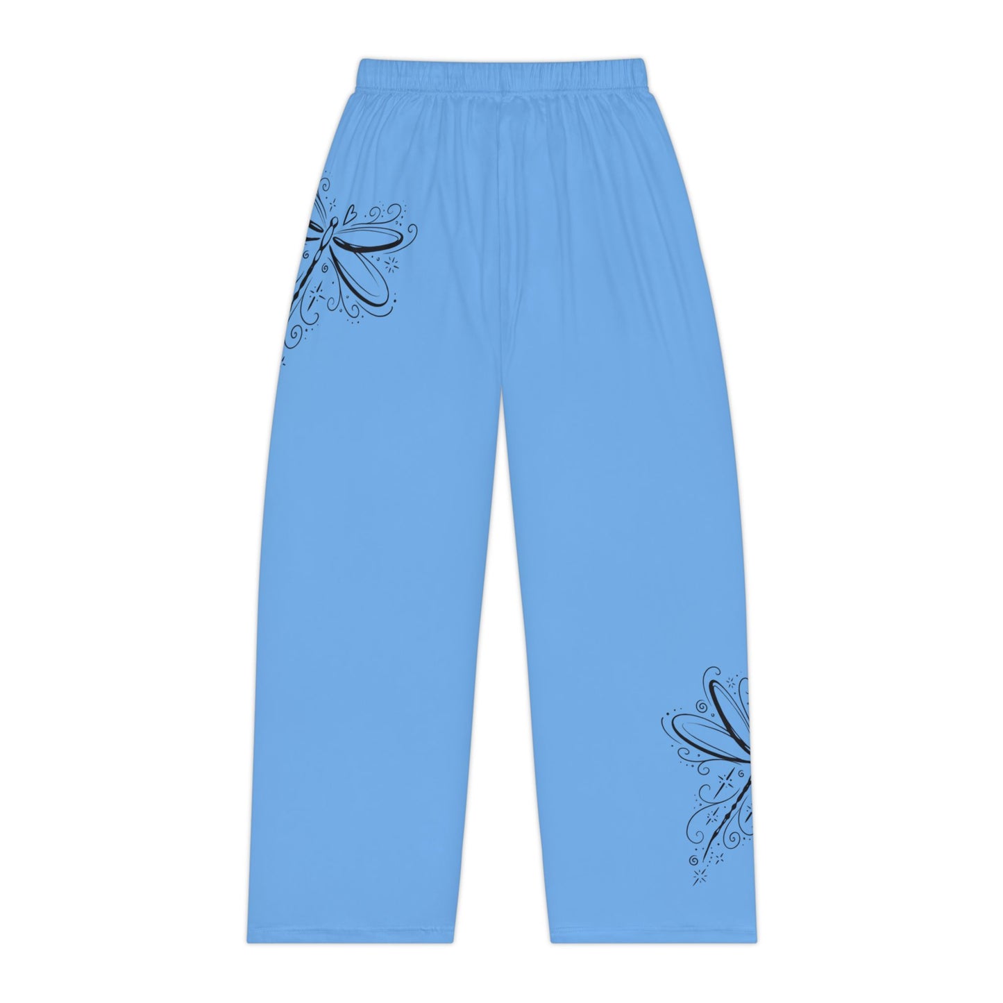 Butterfly Women's Loungewear Pajama Bottoms - Sky Blue