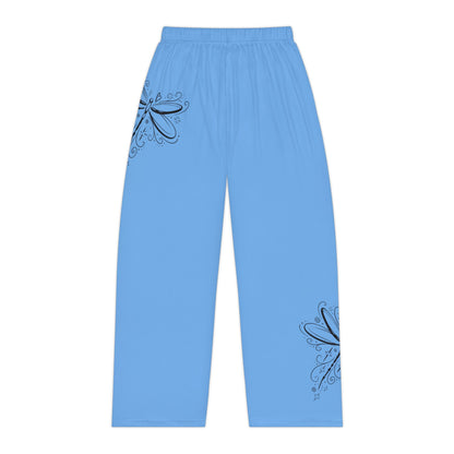 Butterfly Women's Loungewear Pajama Bottoms - Sky Blue