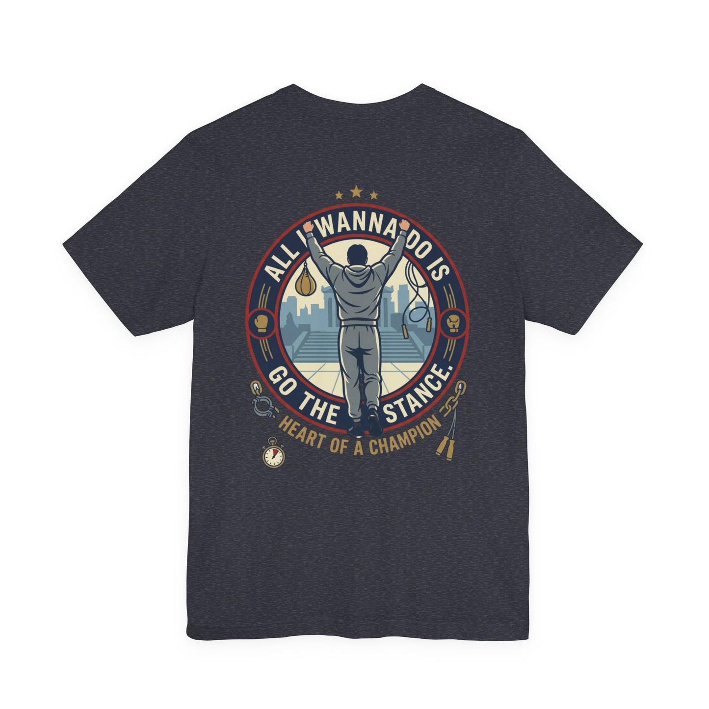 "Go The Distance" Underdog Montage T‑Shirt — Retro 90's Boxing Motivational Tee