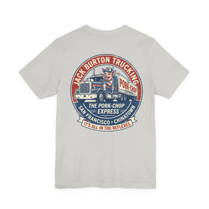 Trucking T‑Shirt — "Jack Burton Trucking: The Pork-Chop Express" Retro Logo Tee