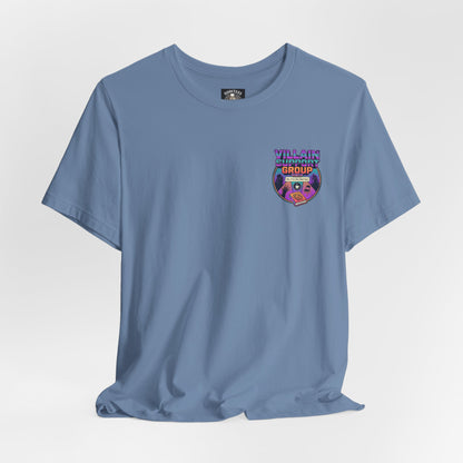 Villain Support Group Tee — Funny Supervillain Graphic T-Shirt
