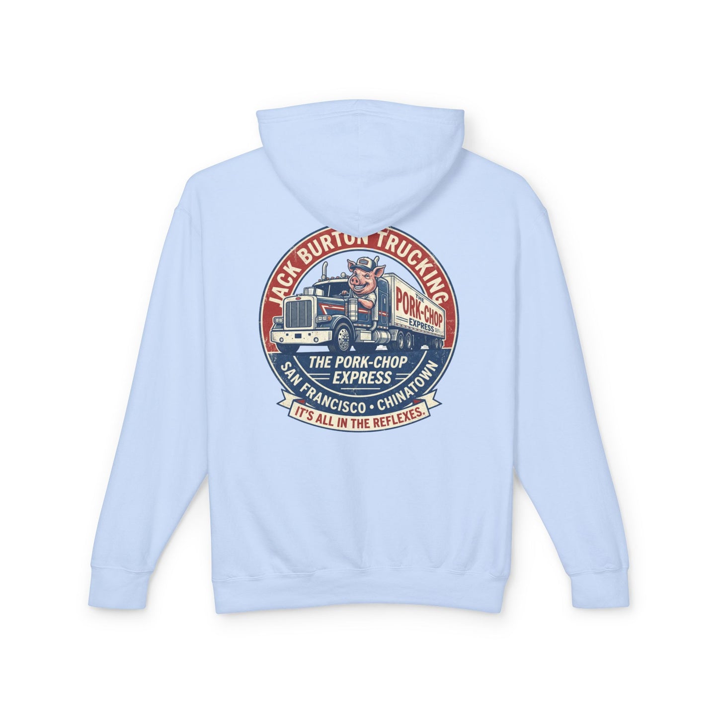 The Pork-Chop Express Hoodie — Retro Trucking Graphic Hooded Sweatshirt