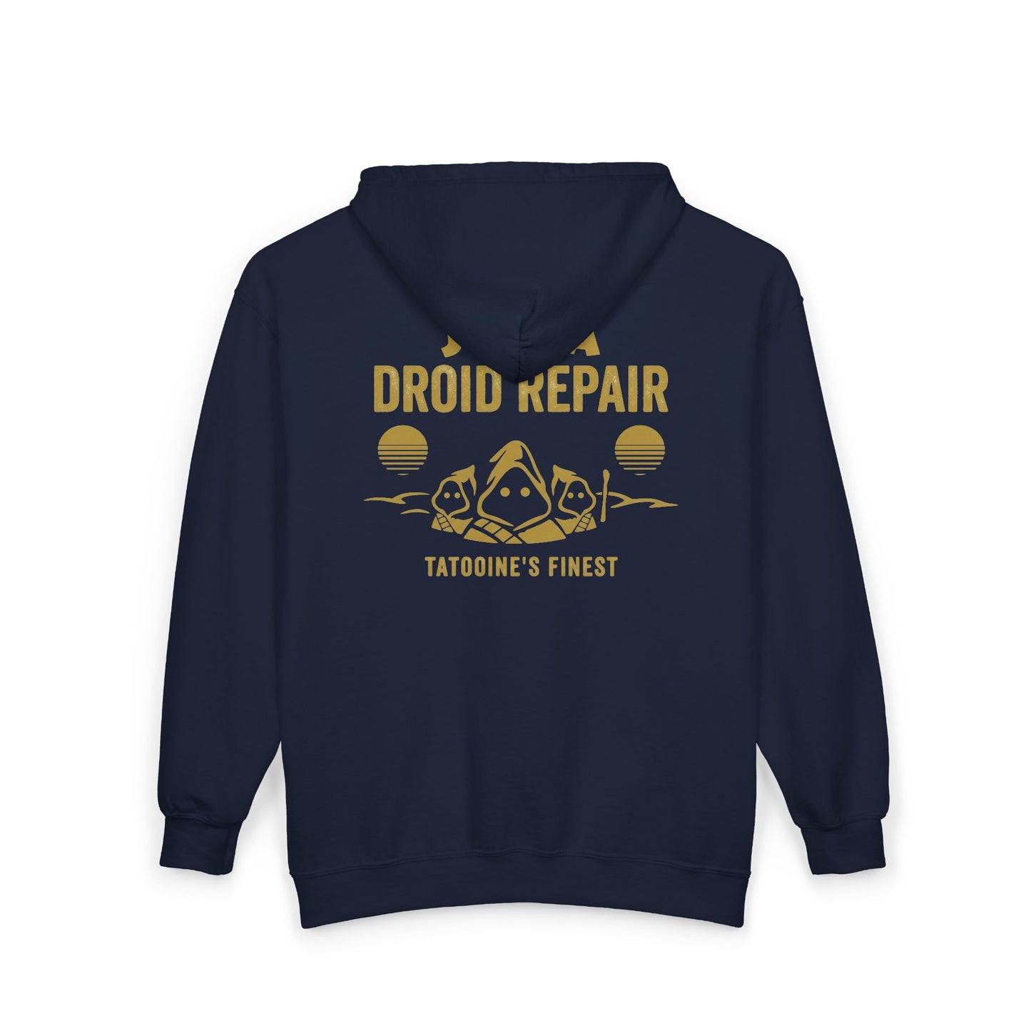 Jawa Droid Repair Full-Zip Hoodie — Tatooine's Finest Star Wars Inspired Zip Sweatshirt