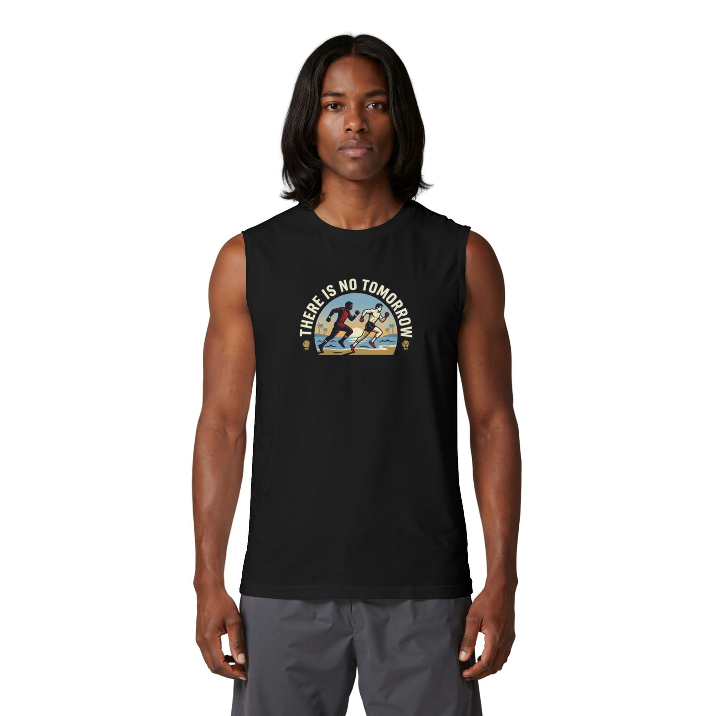 Muscle Tank — 'There Is No Tomorrow' Retro Running Graphic