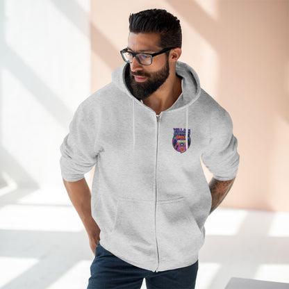Villain Support Group Zip Hoodie — Retro Comic Supervillain Graphic