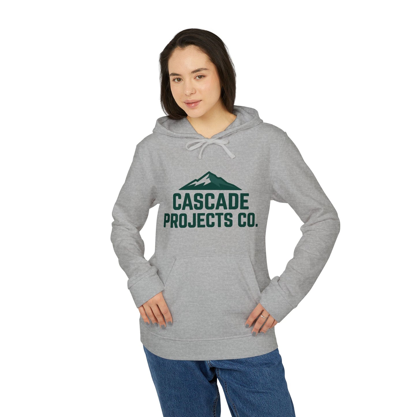 Cascade Projects Co. Hoodie — Outdoor Mountain Logo Fleece