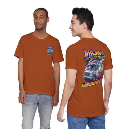 Back to the Food Truck Future Tee — 88mph Hot Sauce 80's Food Truck Graphic T-Shirt