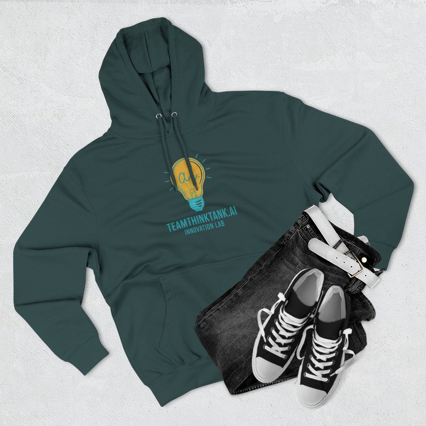 TeamThinkTank.AI Innovation Lab Brightbult Hoodie — Corp Colorway Logo Pullover