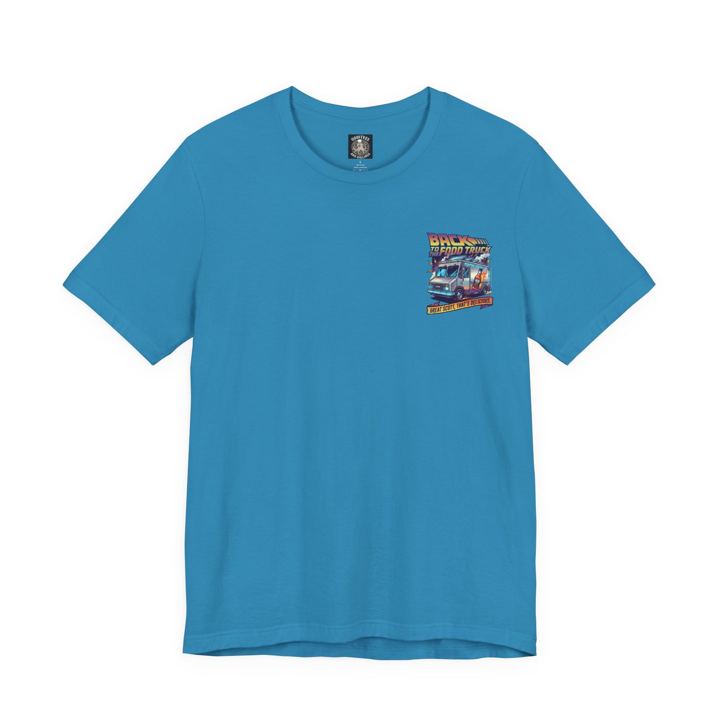Back to the Food Truck Future Tee — 88mph Hot Sauce 80's Food Truck Graphic T-Shirt