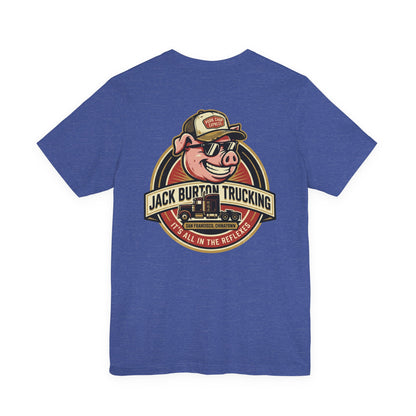 Jack Burton Trucking Pig Logo T-Shirt — 'It's All in the Reflexes' Vintage Truck Driver Tee