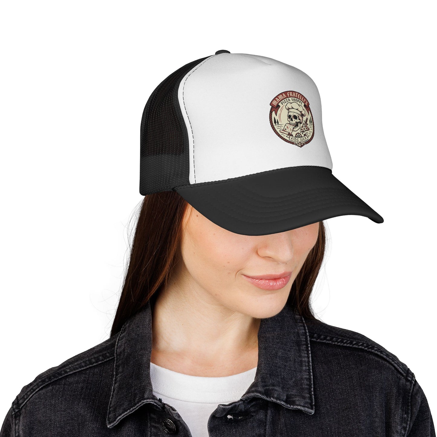 Mama Fratelli's Pizza Shoppe "Snapback Trucker" - 80's Retro Trucker Cap