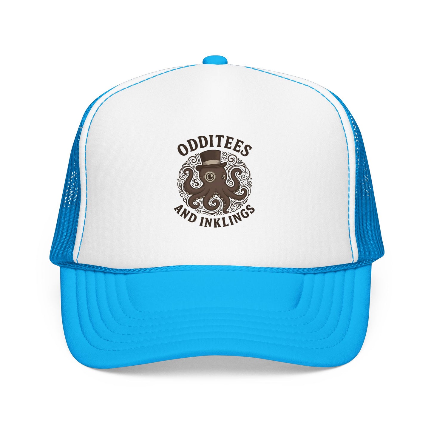 Octopus Logo Trucker Hat — "Odditees and Inklings" Foam Mesh Cap