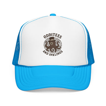 Octopus Logo Trucker Hat — "Odditees and Inklings" Foam Mesh Cap