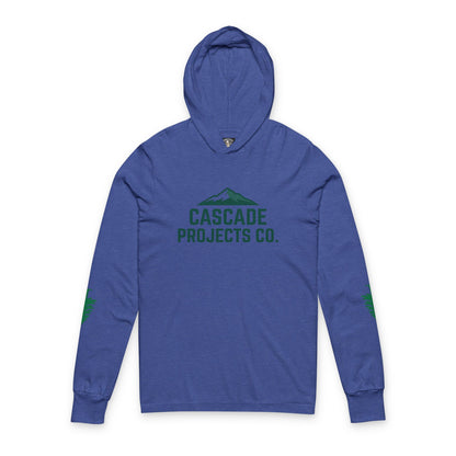Hooded Long Sleeve Tee — Cascade Projects Co. Mountain & Tree Logo