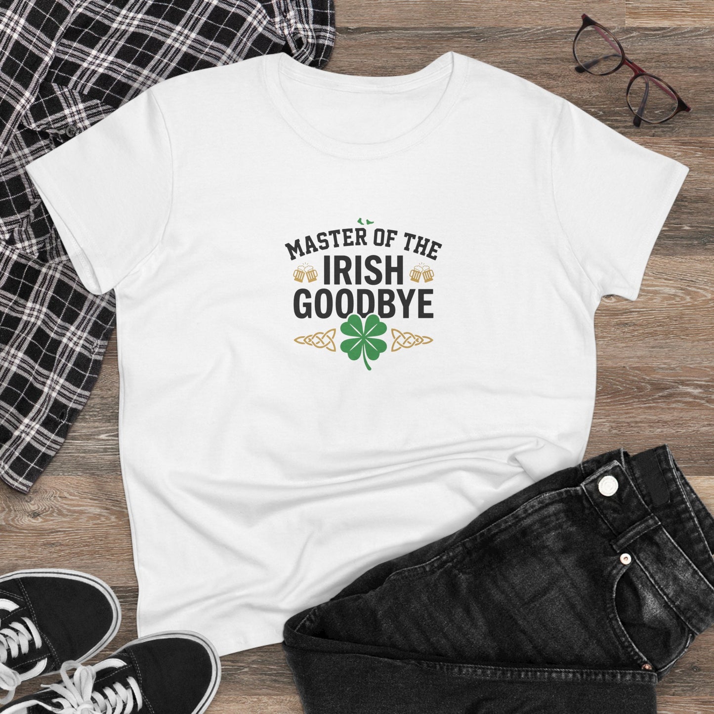 Master of the Irish Goodbye Womens T‑Shirt — OddInk Seasonal Designs