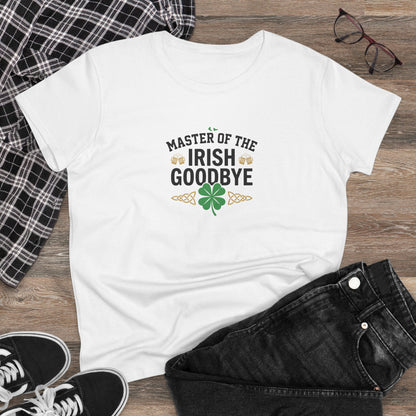 Master of the Irish Goodbye Womens T‑Shirt — OddInk Seasonal Designs