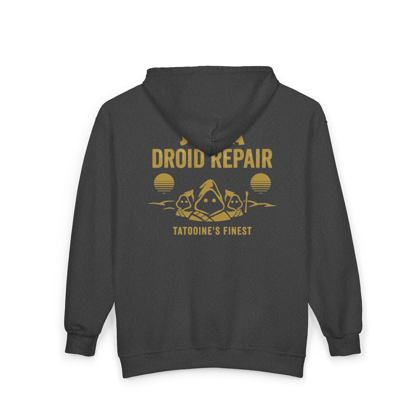 Jawa Droid Repair Full-Zip Hoodie — Tatooine's Finest Star Wars Inspired Zip Sweatshirt