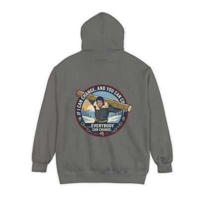 "Everybody Can Change" Underdog Montage Training Hoodie — 90's Retro Boxing Champ Inspiration Hoodie