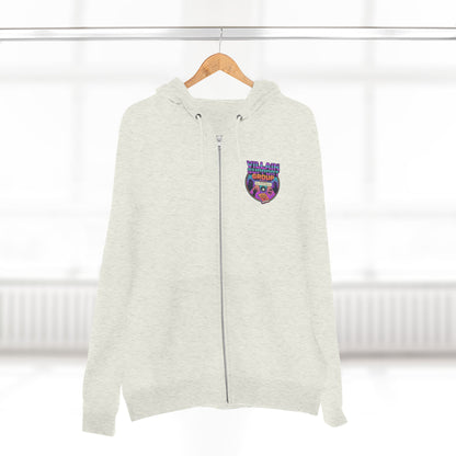 Villain Support Group Zip Hoodie — Retro Comic Supervillain Graphic