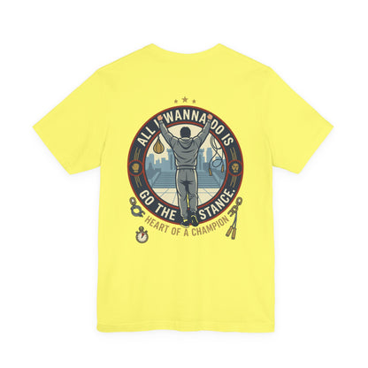 "Go The Distance" Underdog Montage T‑Shirt — Retro 90's Boxing Motivational Tee