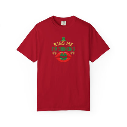 Kiss Me I'm Drinking St. Patricks Day T-Shirt — OddInk Seasonal Design