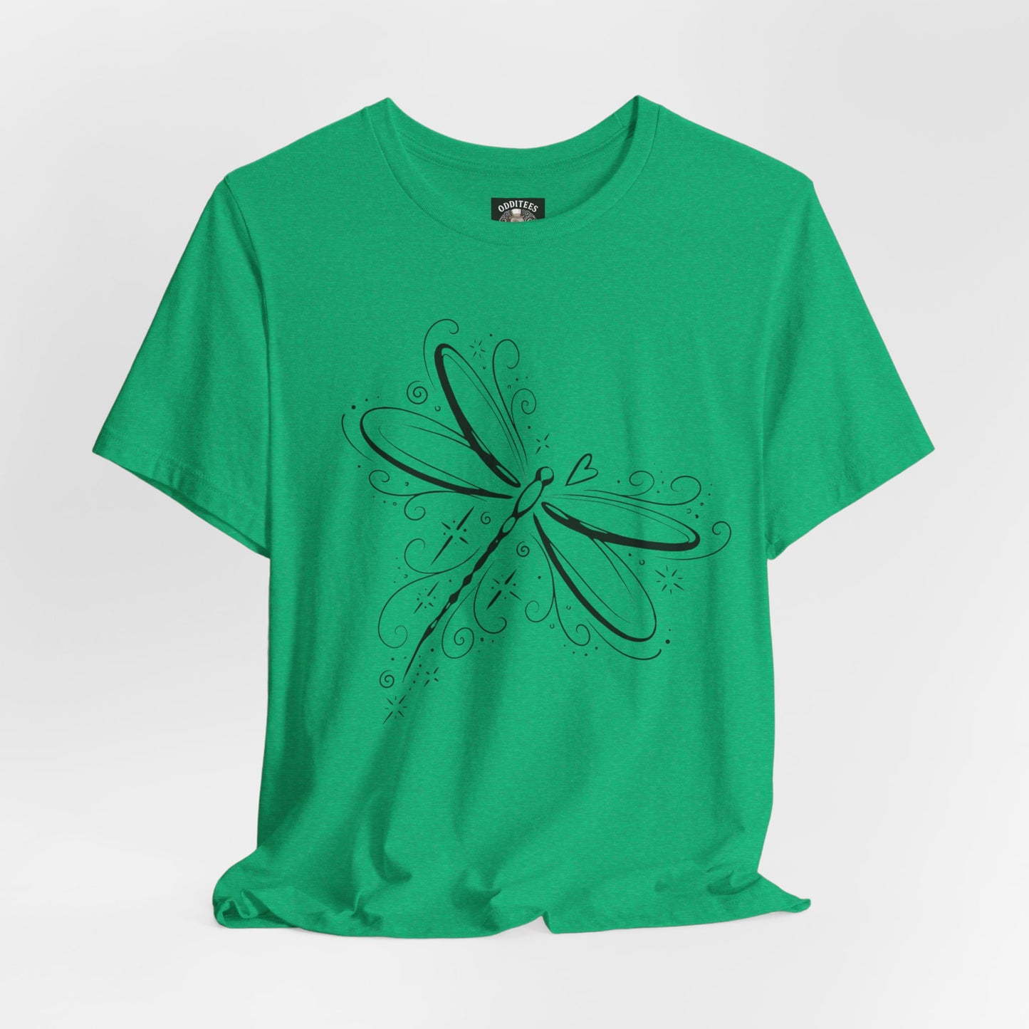 Dragonfly Line Art T-Shirt — Elegant Minimal Nature Tee