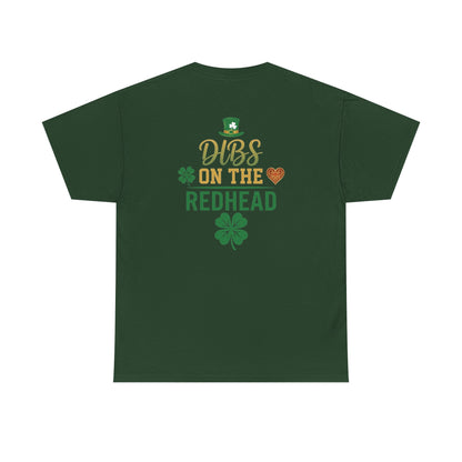 Dibs on the Redhead T‑Shirt — St. Patrick’s Day Shamrock OddInk Seasonal Designs Tee