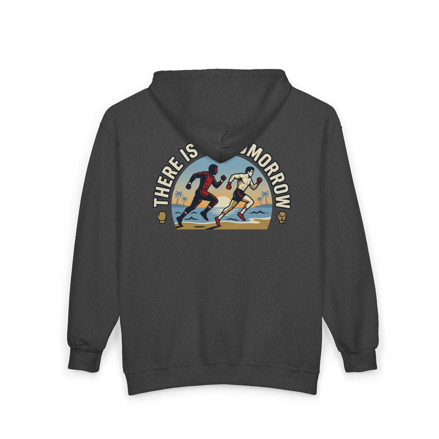 "There Is No Tomorrow" Underdog Montage Full- Zip Hoodie - Retro Fitness Training Full-Zip Sweatshirt