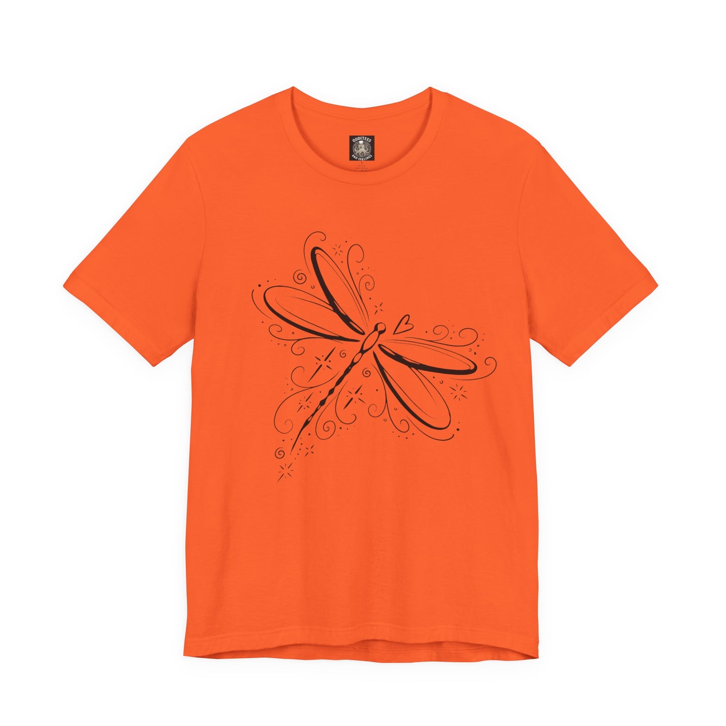 Dragonfly Line Art T-Shirt — Elegant Minimal Nature Tee