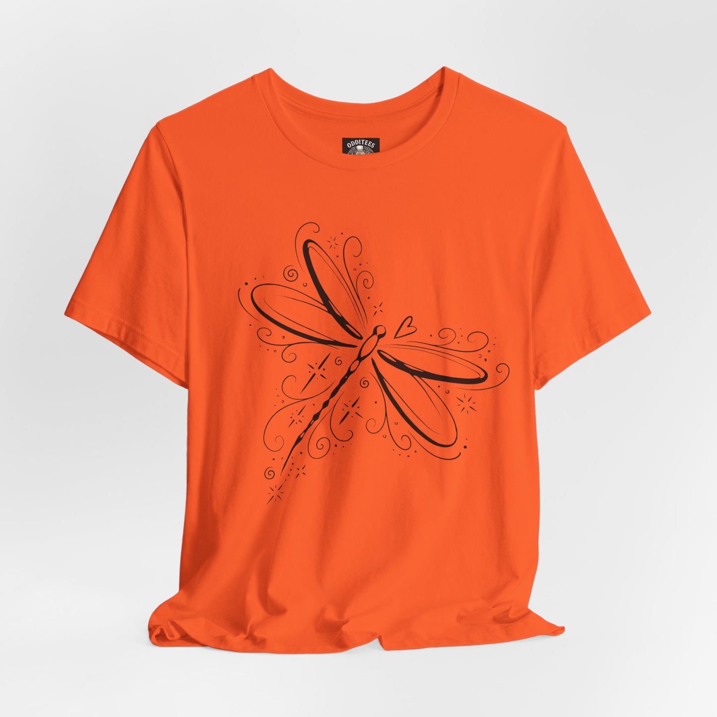 Dragonfly Line Art T-Shirt — Elegant Minimal Nature Tee