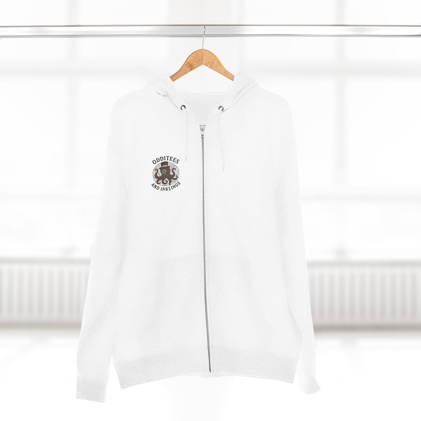 Octopus Logo Zip Hoodie — "Odditees and Inklings" Graphic Zip-Up