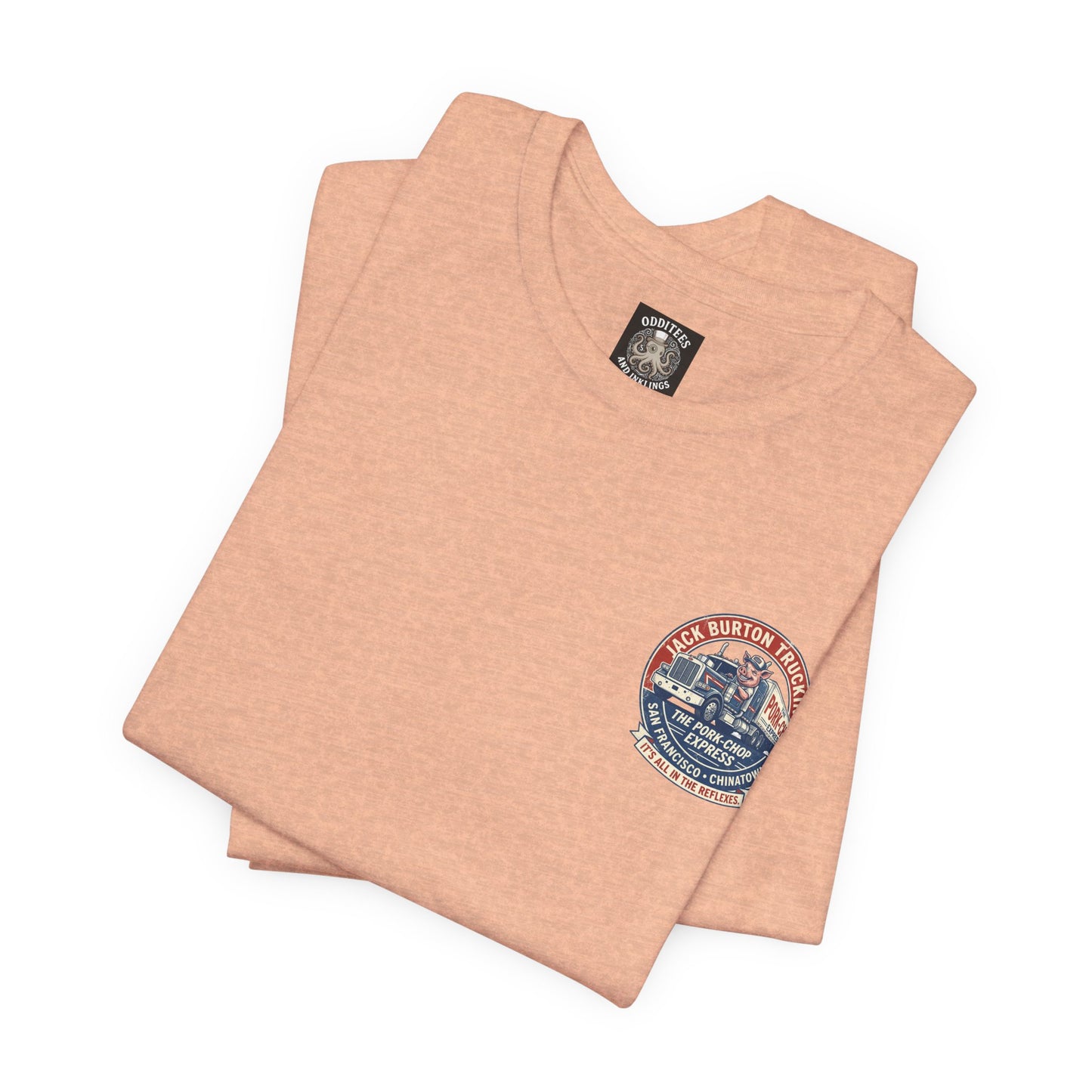 Truck Driver Graphic Tee — "Jack Burton Trucking: The Pork-Chop Express" Vintage San Francisco Design