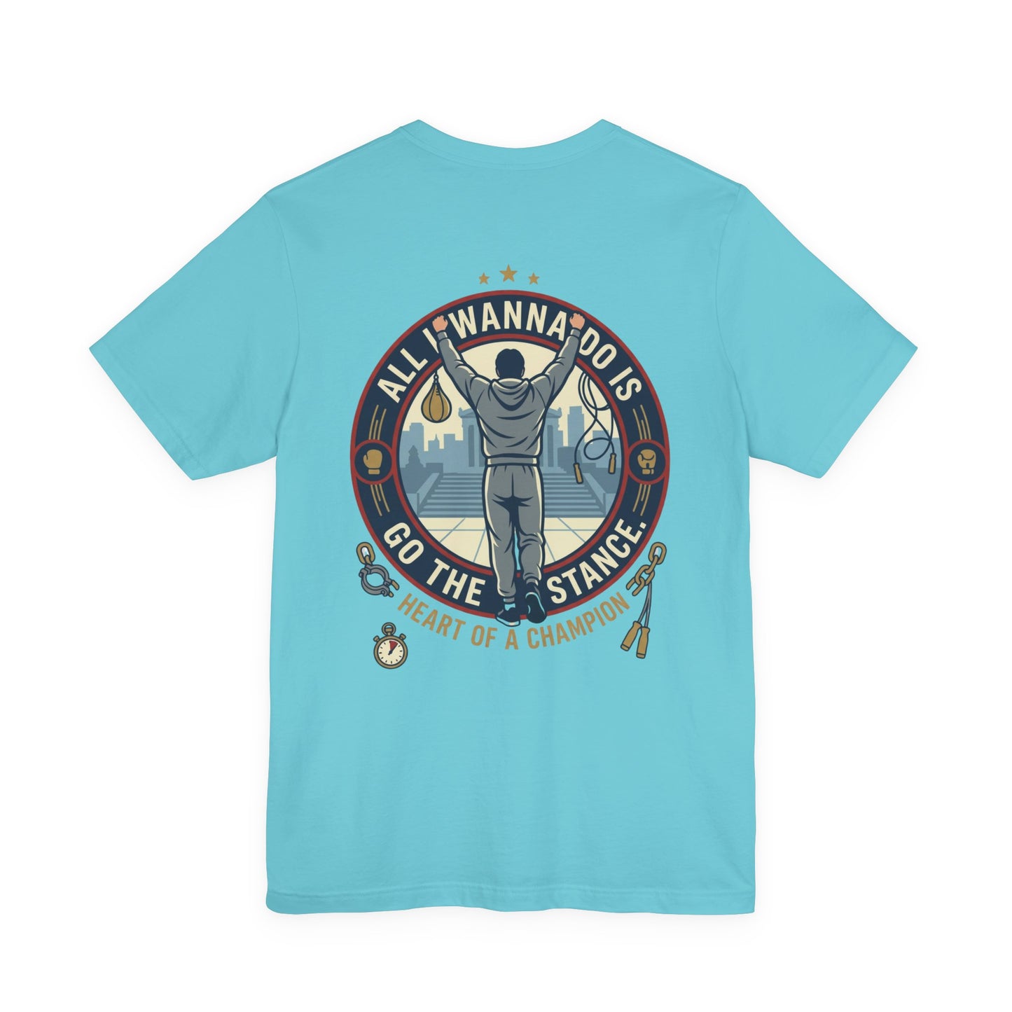 "Go The Distance" Underdog Montage T‑Shirt — Retro 90's Boxing Motivational Tee