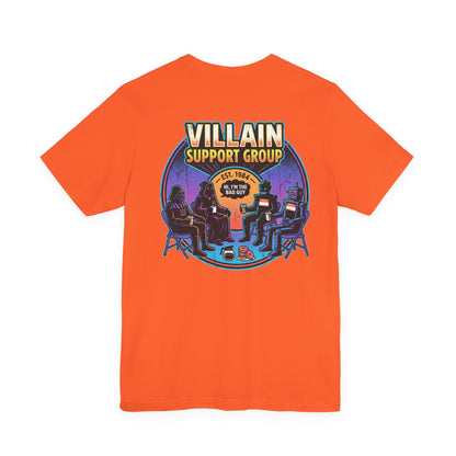 Villain Support Group T-Shirt — Funny Retro Supervillain Meetup Tee