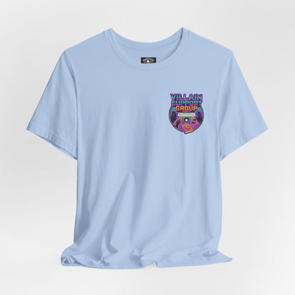 Villain Support Group T-Shirt — Funny Retro Supervillain Meetup Tee