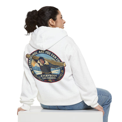 "Everybody Can Change" Underdog Montage Training Hoodie — 90's Retro Boxing Champ Inspiration Hoodie