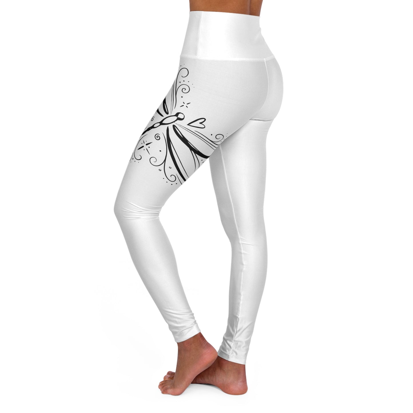 Pink Floral Swirl High-Waist Yoga Leggings