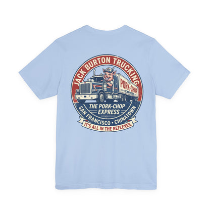 Trucking T‑Shirt — "Jack Burton Trucking: The Pork-Chop Express" Retro Logo Tee