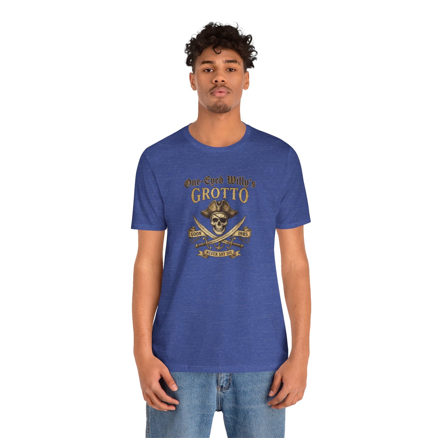 One-Eyed Willy's Grotto Pirate Skull T-Shirt — 80's Treasure Map Tee