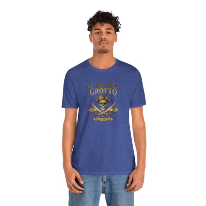 One-Eyed Willy's Grotto Pirate Skull T-Shirt — 80's Treasure Map Tee
