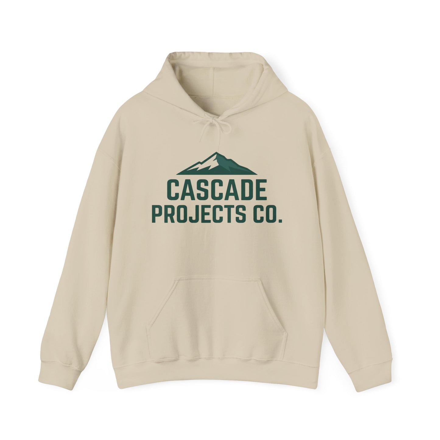 Cascade Projects Co. Hoodie — Mountain Logo Outdoor Crew Pullover