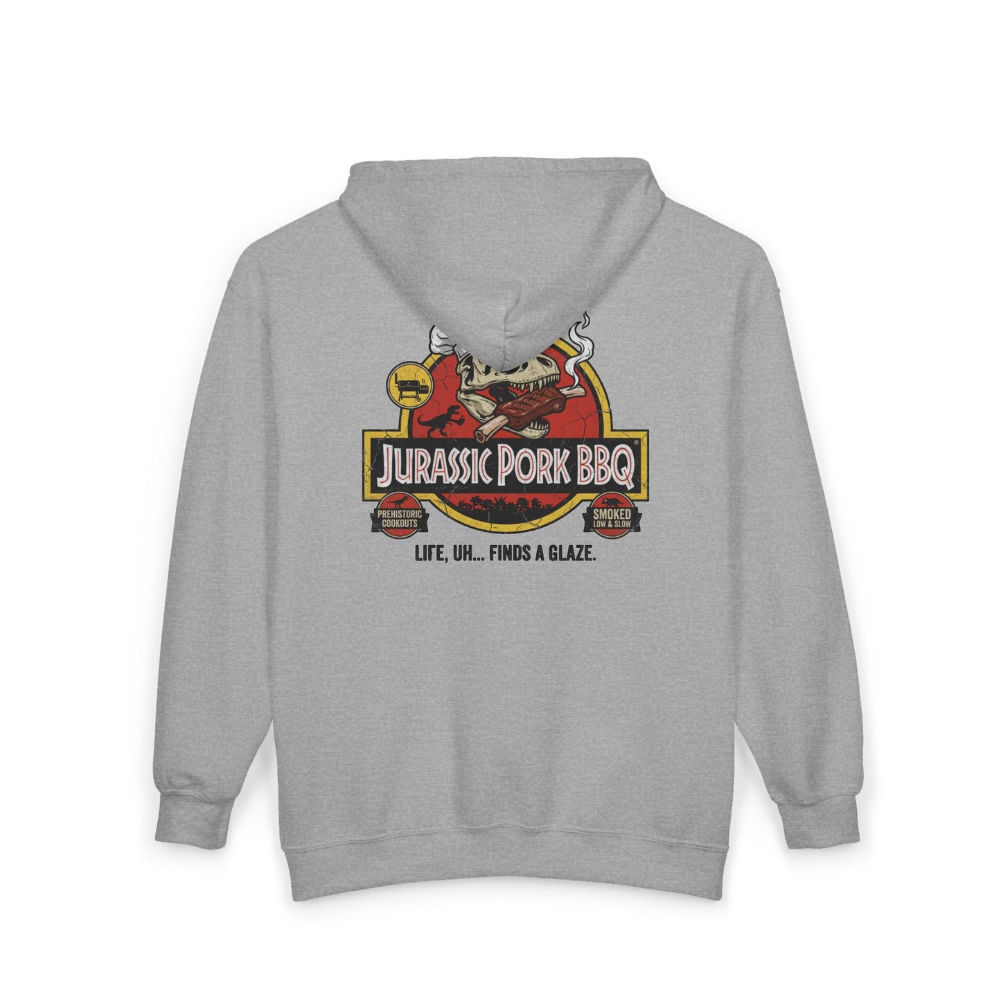 Jurassic Pork BBQ Zip-Up Hoodie — Franchise Owner Full-Zip Hoodie