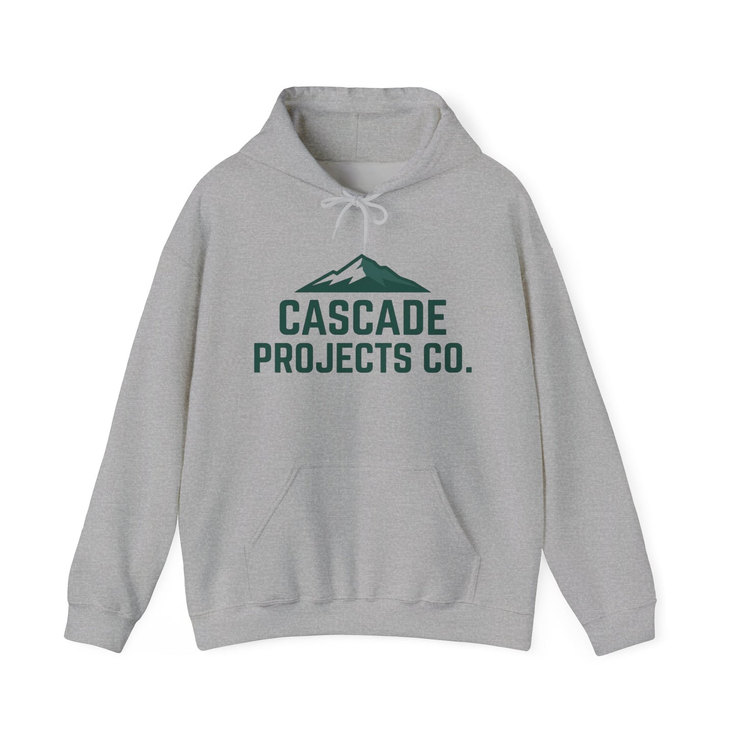 Cascade Projects Co. Hoodie — Mountain Logo Outdoor Crew Pullover