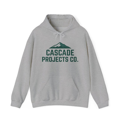 Cascade Projects Co. Hoodie — Mountain Logo Outdoor Crew Pullover