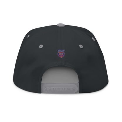 Villain Support Group - Flat Bill Snapback Cap — Embroidered Vintage Badged