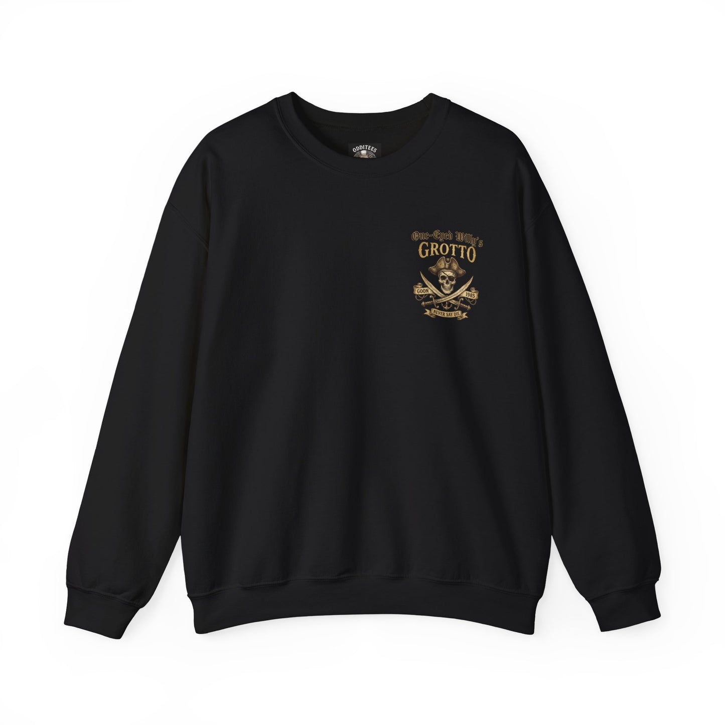 One-Eyed Willy’s Grotto Pirate Skull Crewneck Sweatshirt