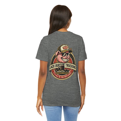 Jack Burton Trucking Pig Logo T-Shirt — 'It's All in the Reflexes' Vintage Truck Driver Tee
